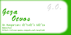 geza otvos business card